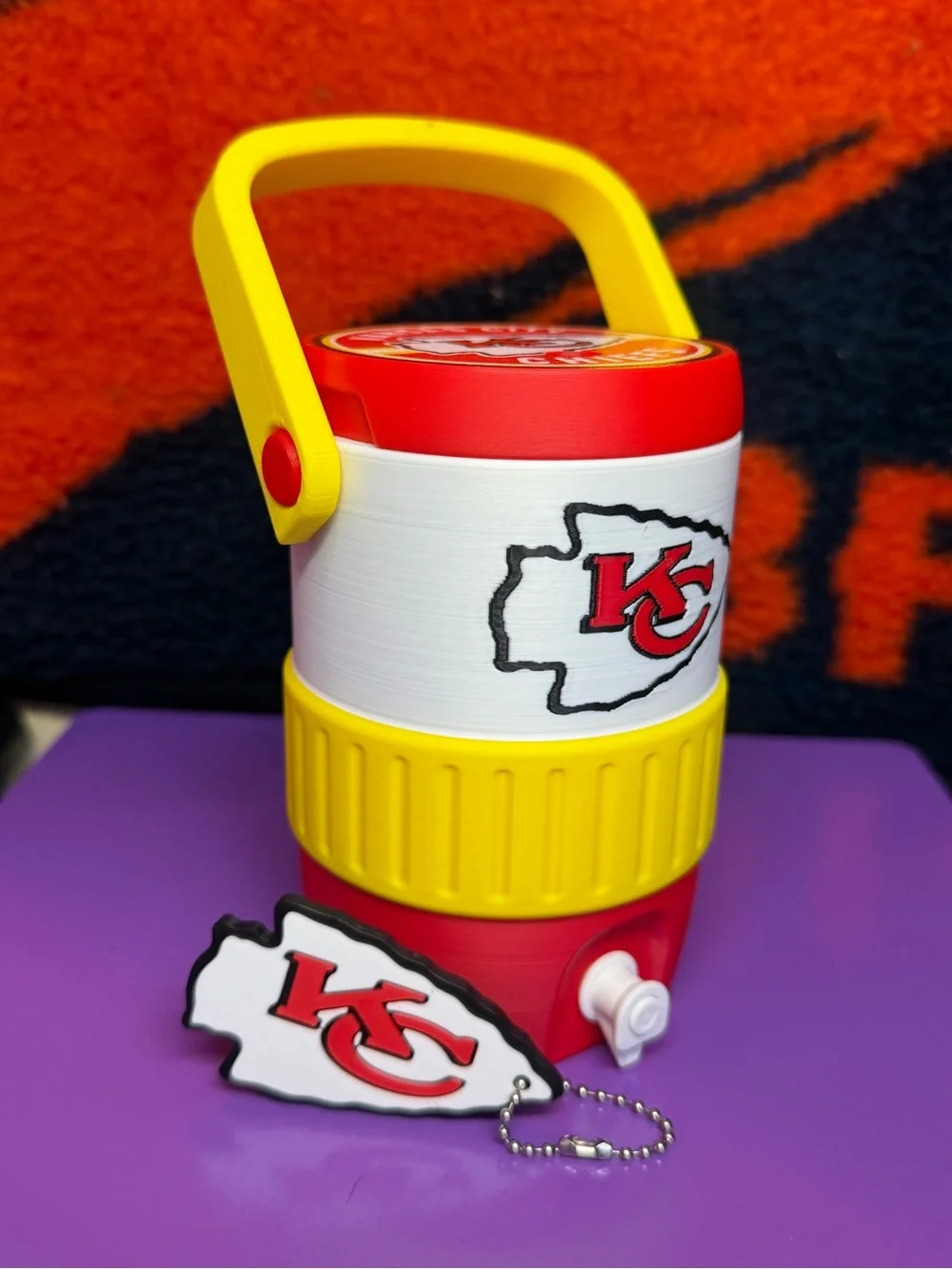 Custom Design - KC Chiefs Cooler Can Holder 12 oz by 3d print with signature